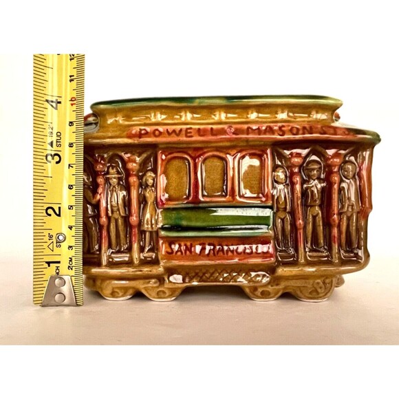 San Francisco Trolley Cable Car 514 Powell & Hyde/Mason Ceramic Planter - Picture 11 of 11